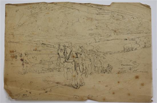 Harold Swanwick (1866-1929) Working studies on translucent paper, Largest 12 x 18in. unframed.